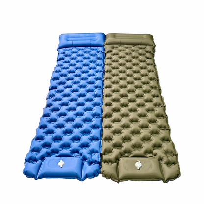 Inflatable Camping Pad w/ Built-in Foot Pump [2pcs-multipack]