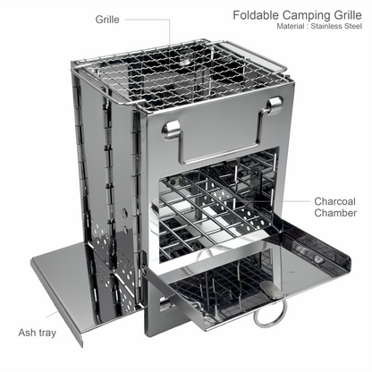 Stainless Foldable Camping Grill