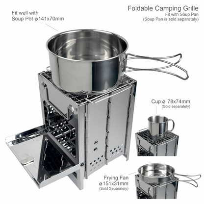 Stainless Foldable Camping Grill