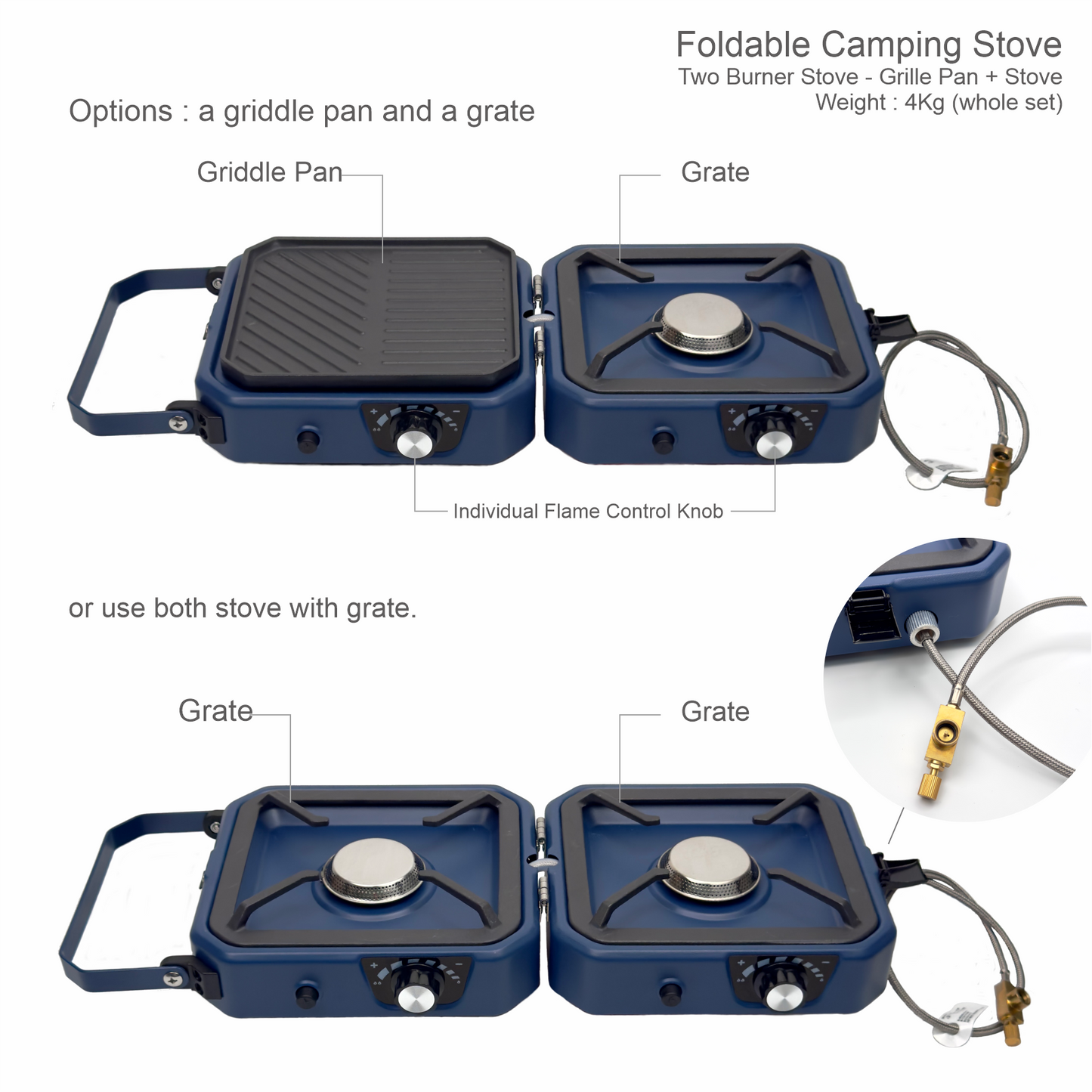 Dual Burner Folding Camping Stove