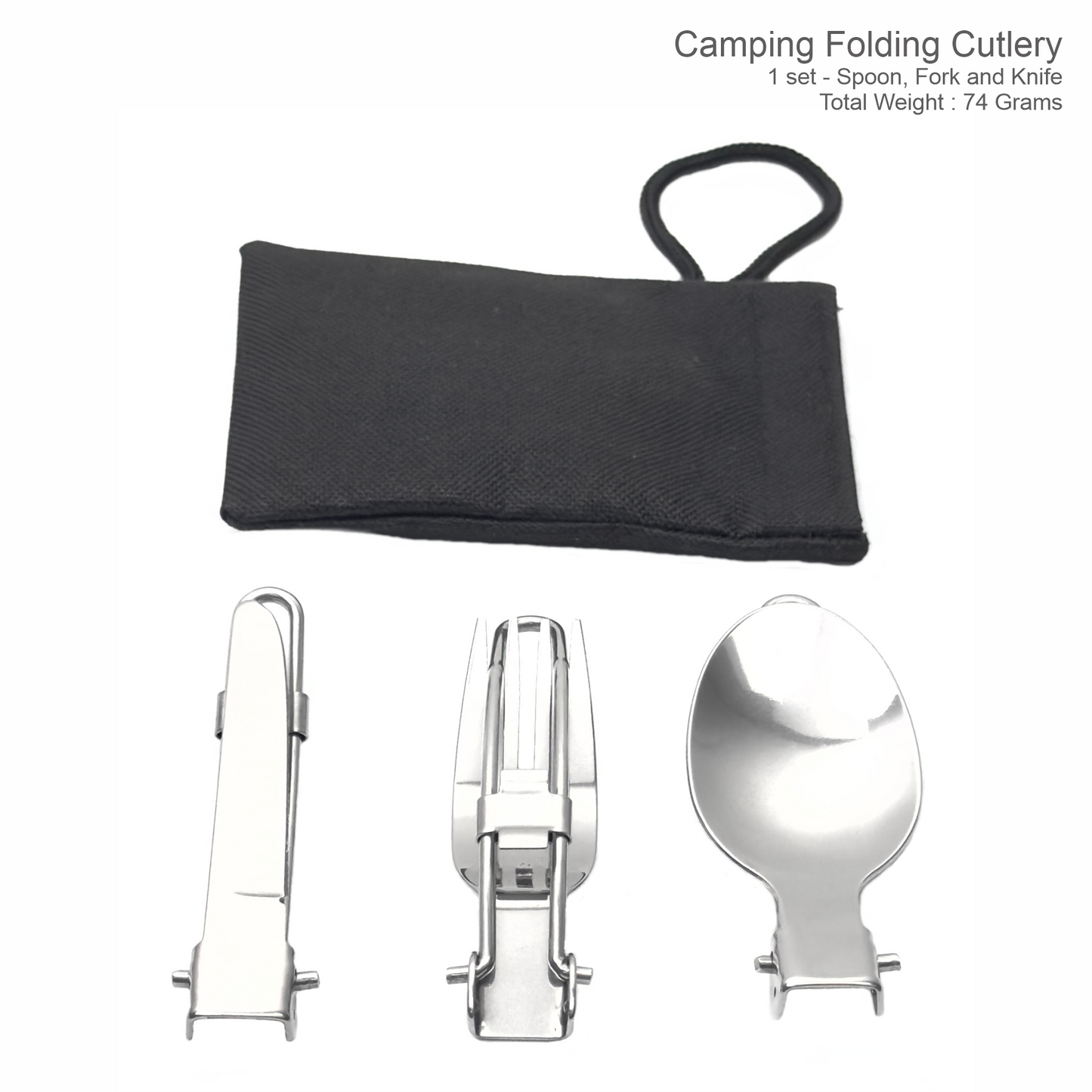 Foldable Camping Cutlery 3pcs-set