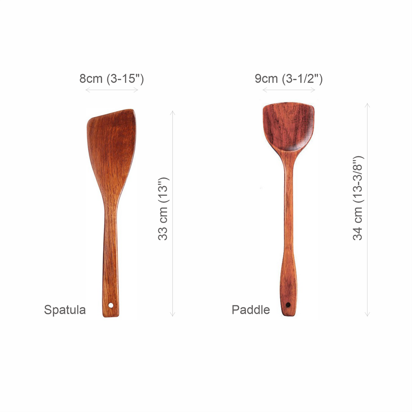 Wood Spatula & Paddle 2pcs-set