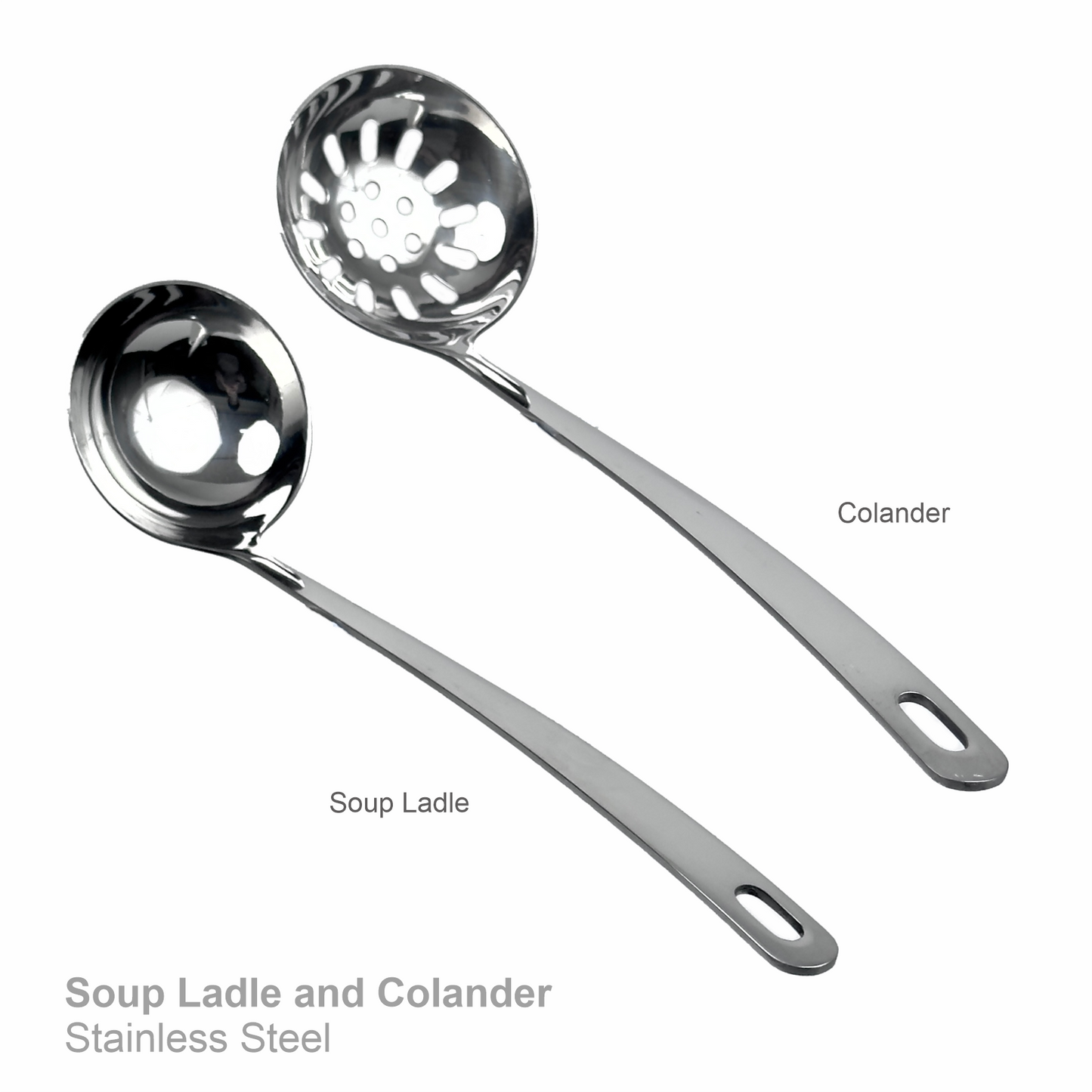 Stainless Soup & Colander Ladle 2pcs-set